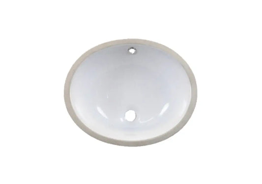 20" Oval White Porcelain Undermount Vanity Sink